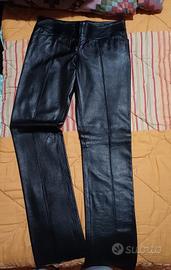 pantaloni taglia 44 in pelle vera 