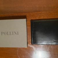 Porta carte credito Pollini in pelle nero