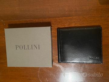 Porta carte credito Pollini in pelle nero