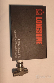 10Base-T to ETHERNET RJ-45 TO BNC CONVERTER