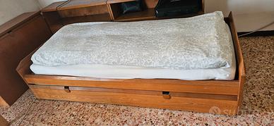 Letto singolo con secondo letto a cassetto