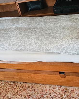 Letto singolo con secondo letto a cassetto