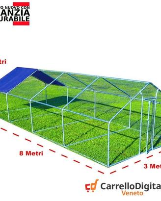 Recinto per Galline 3x8 m x h 2 m – 24 mq - viola