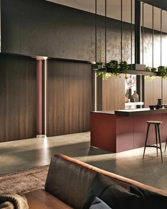 Cucina con dispensa a scomparsa | Isola+Tavolo