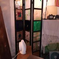 Separe' legno e vetri colorati anni 80