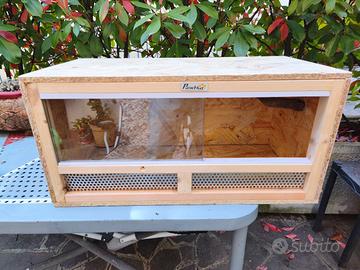 PawHut Terrario per Rettili in Legno, Teca per Ret