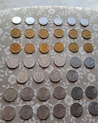 40 Monete da  5-10-20 LIRE  anni 1951-1990.