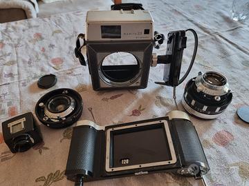 Mamiya 23 standard + due ottiche + dorso 6x9
