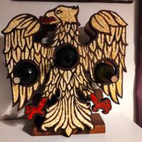 portabottiglie  in legno - mosaico  