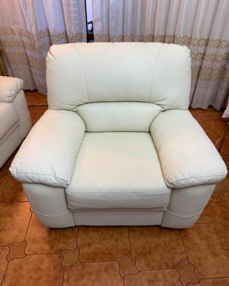 Poltrona singola in pelle