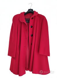 Cappotto elegante soprabito rosso 