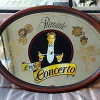 Specchio pubblicitario vintage Premiato Caffè Conc