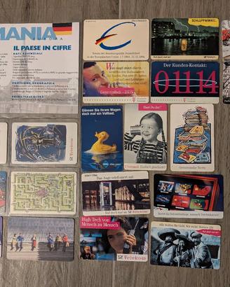 19 Schede Telefoniche tedesche Con Scheda Bolaffi