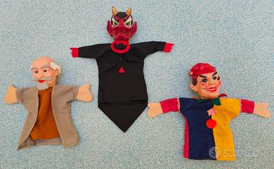 Marionette originali 3 Pezzi insieme.