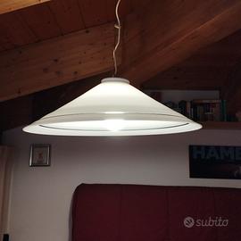 Lampadario da soffitto vetro opalino diametro cm60