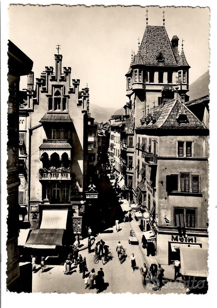 Cartolina Bolzano Via Museo Anni 50 Collezionismo In vendita a Bolzano