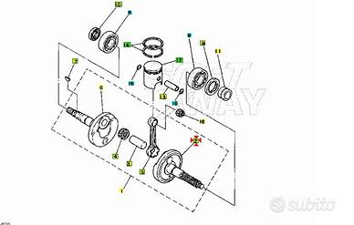 Spalla motore albero dx Yamaha CT S 50 1NTE1412000