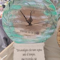 Orologio da parete in legno stile shabby chic