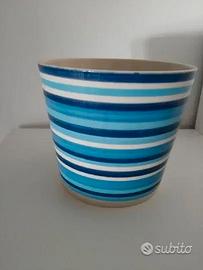 Portavaso righe blu