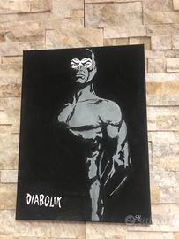 QUADRO dipinto ''DIABOLIK ''firmato e autenticato