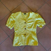 Elegante Giacca Gialla Vintage Luisa Spagnoli