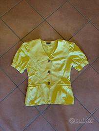 Elegante Giacca Gialla Vintage Luisa Spagnoli