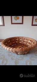 Cestino vimini etnico rotondo