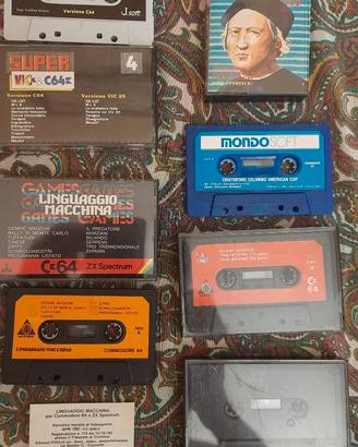 Lotto 5 cassette giochi Commodore 64 VIC 20