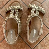 Sandali donna con brillantini