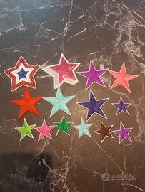 Lotto Toppe Patch Termoadesive Stelle 14 Pezzi