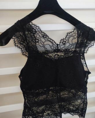 🖤 Top/Bralette nero in pizzo – elegante e sexy