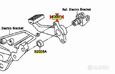 Pedale freno Kawasaki ZXR H1 Stinger 750 430011269