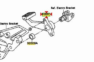 Pedale freno Kawasaki ZXR H1 Stinger 750 430011269
