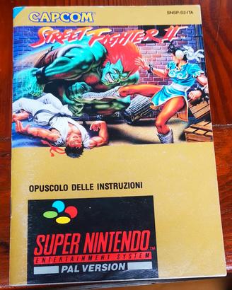 Street Fighter 2 - Super Nintendo opuscolo italian
