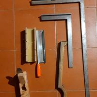 set di attrezzi  da falegname + carta abrasiva 