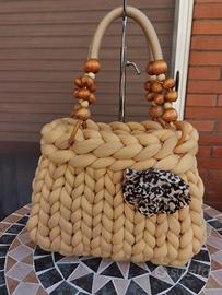 borsa con filato marshmallow