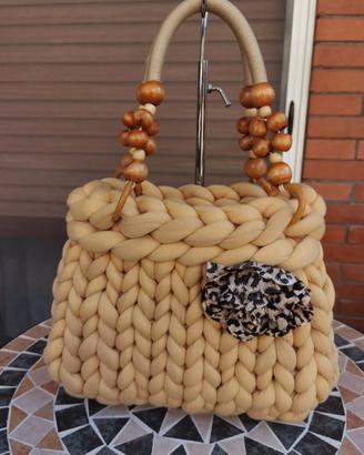 borsa con filato marshmallow