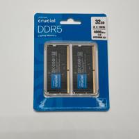 Crucial RAM 32GB Kit (2x16GB) DDR5 4800MHz SODIMM