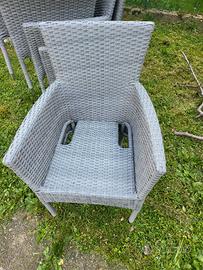 Sedie finto rattan per esterno
