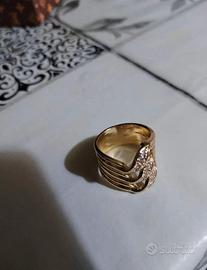 Anello da donna con brillantini - Diametro 17,93  