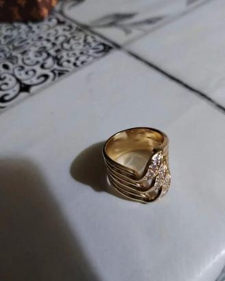 Anello da donna con brillantini - Diametro 17,93  