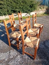 pregiate sedie in rovere massello.