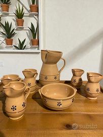 set ceramica artigianale dipinta a mano – 7 pezzi