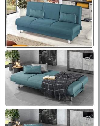 Divano letto color turchese