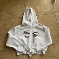 Felpa corta con cappuccio