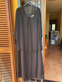 Vestito cerimonia nero con strass donna Taglia XXL