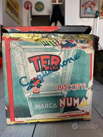 Rara Scatola di latta Biscotti Numa