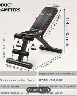 panca per esercizi palestra nuova