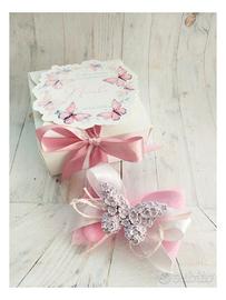 bomboniere a farfalla nascita battesimo primo comp