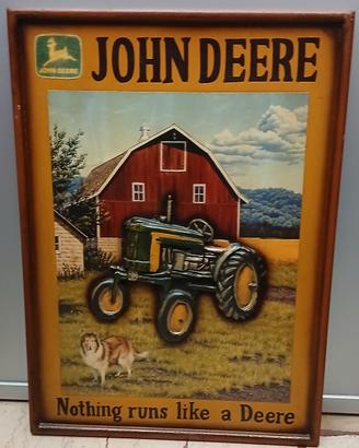 QUADRO IN RILIEVO TRATTORE JOHN DEERE